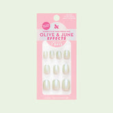 Minty Shimmer | Extra Short | Round - Tab Press-On