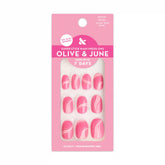Tonal Pink Swirls - Tab Press On | Short | Round