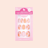 Sherbet Checker Party | Short | Round - Tab Press-On
