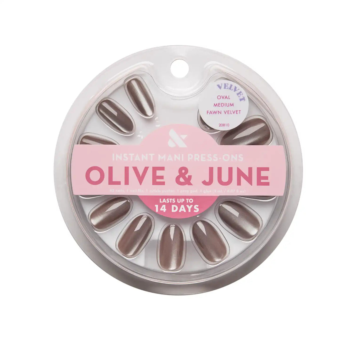 Fawn Velvet - Press On | Medium | Oval
