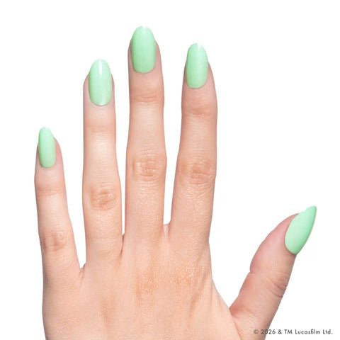 Grogu Green Velvet - Press-Ons | Medium | Oval