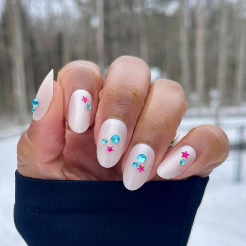 Iridescent Gem Party - Press On | Medium | Oval