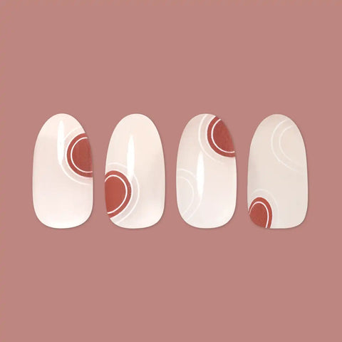 Layered Circles - Press-On | Medium | Oval
