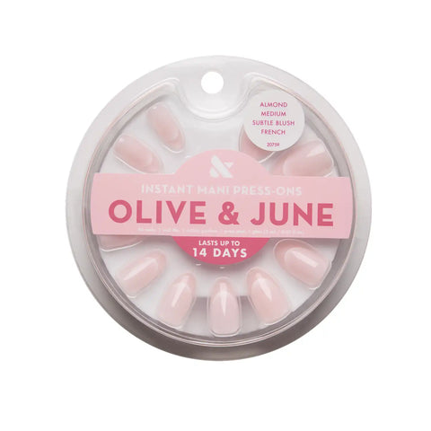 Subtle Blush French - Press On | Medium | Almond