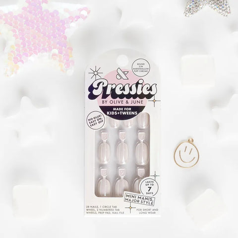 Marshmallow Puff Chrome - Pressies | Short Medium | Round