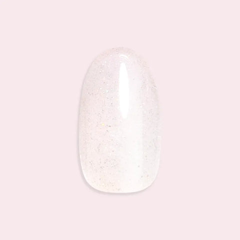 Milky Micro Glitter - Press-On | Medium | Oval