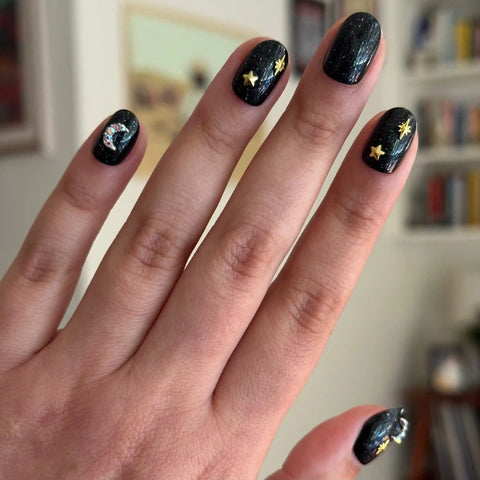 Moon Gem Party - Press On | Extra Short | Round