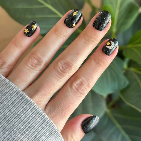 Moon Gem Party - Press On | Extra Short | Round