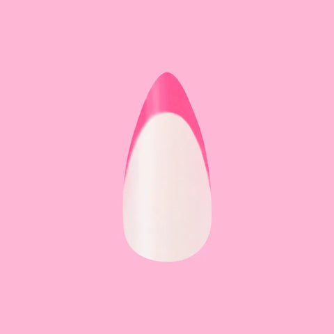 Neon Pink French - Press-On | Medium | Stiletto
