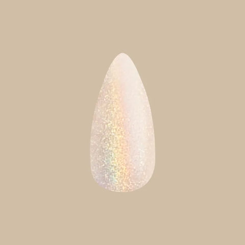 Neutral Iridescent Velvet - Press-On | Medium | Stiletto