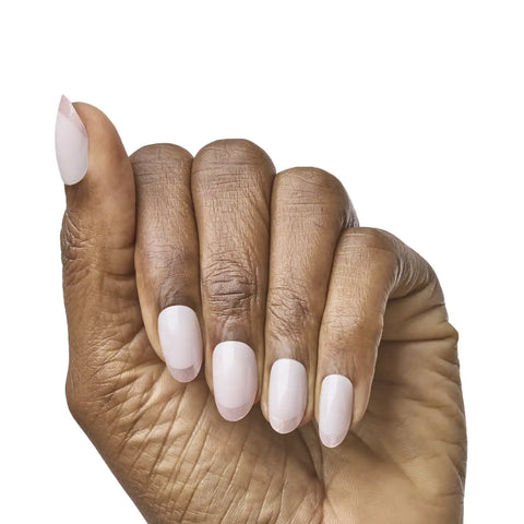 Neutral Shimmer French - Press On | Medium | Oval