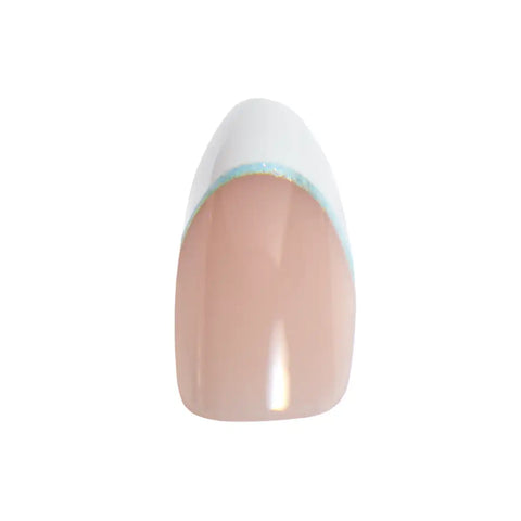 Iconic French Blue Velvet Accent - Press On | Medium | Almond