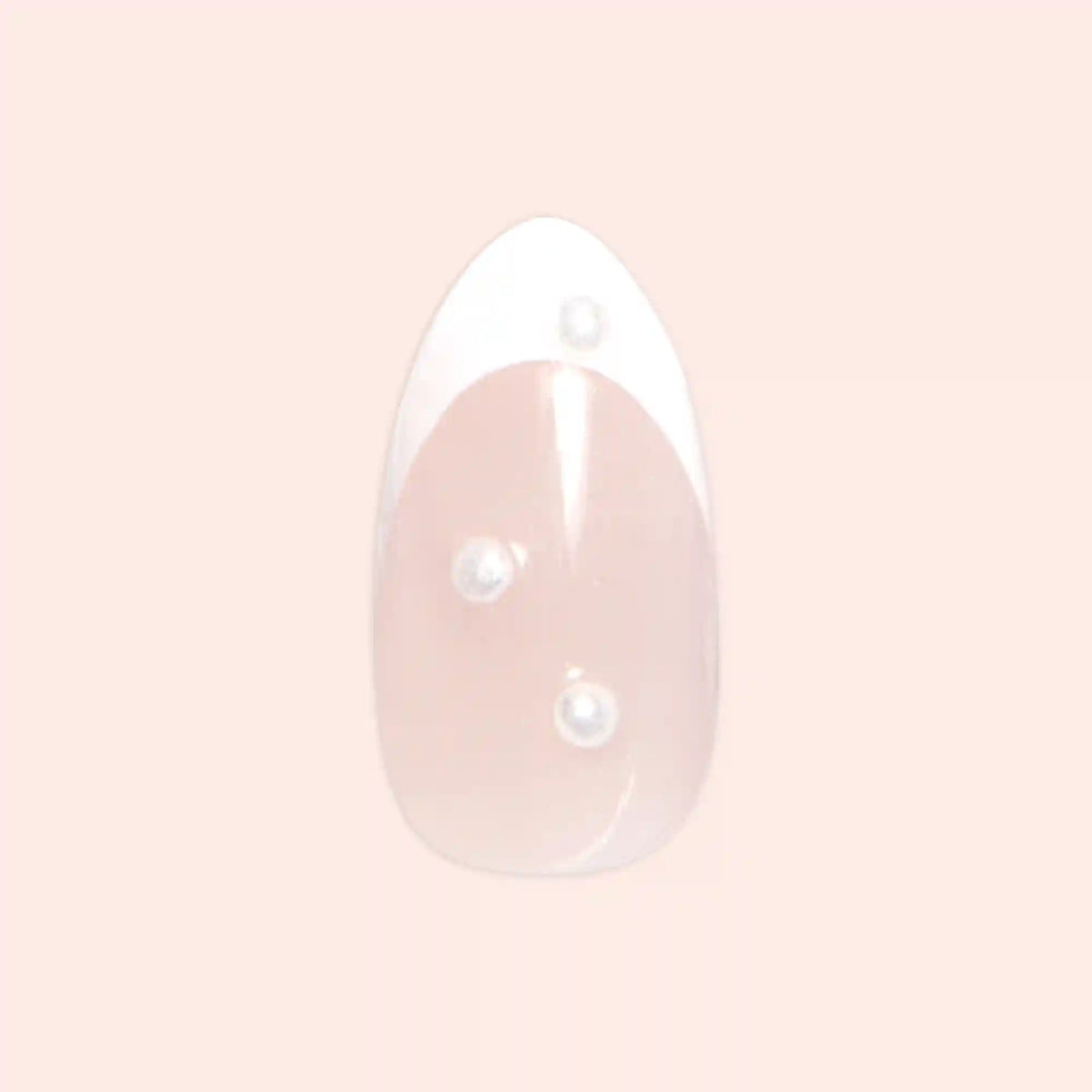 Iconic French Puffy Pearls - Press On | Medium | Almond