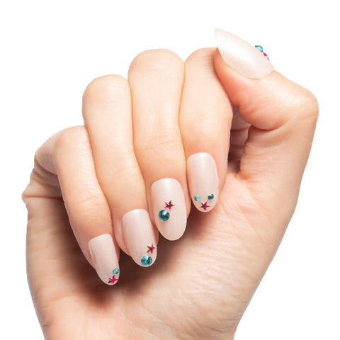Iridescent Gem Party - Press On | Medium | Oval