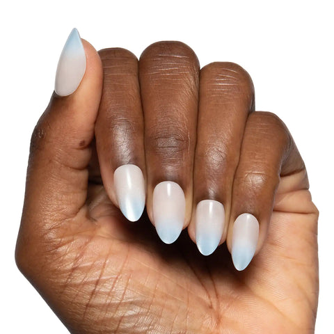 Ocean Mist Velvet Gradient - Press On | Medium | Almond