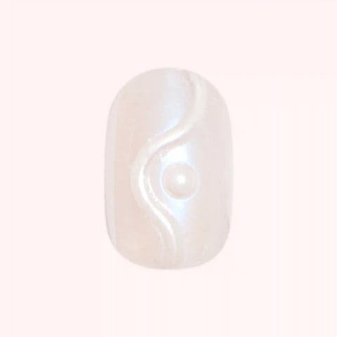 Pink Goldfish 3D Swirl - Press On | Extra Short | Round