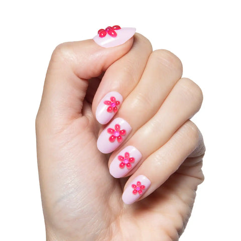 Stevie Puffy Flower - Press On | Short | Round