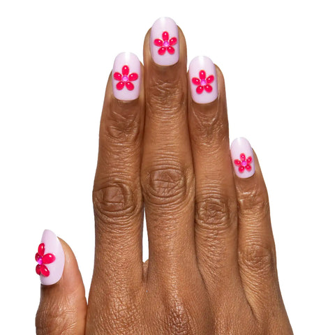Stevie Puffy Flower - Press On | Short | Round