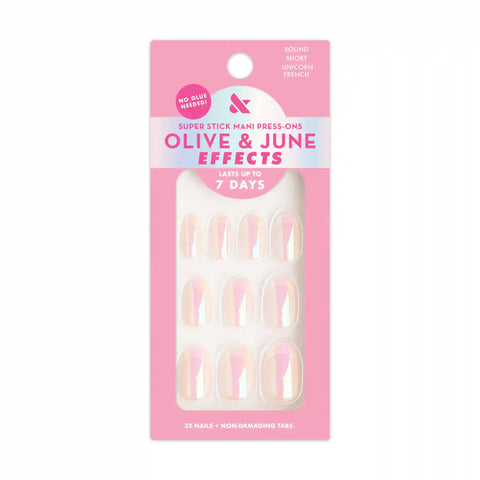 Unicorn French - Tab Press On | Short | Round