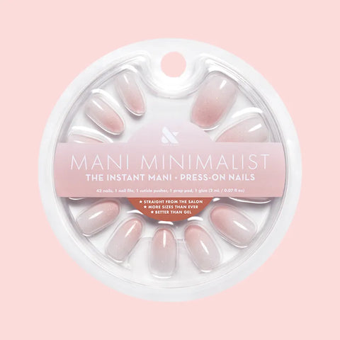 Rose Gradient Shimmer - Press-On | Medium | Oval
