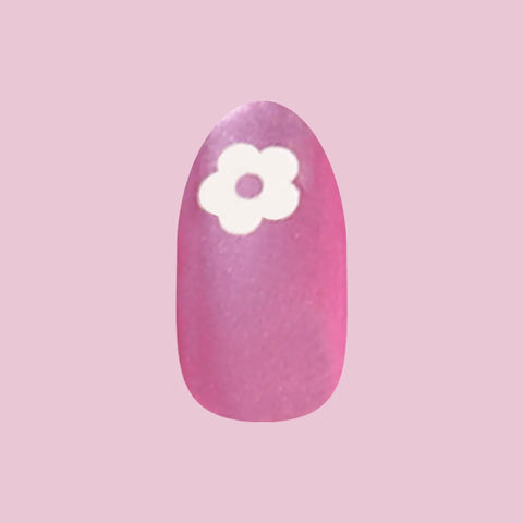 Sparkle Floral - Press-On | Medium | Oval