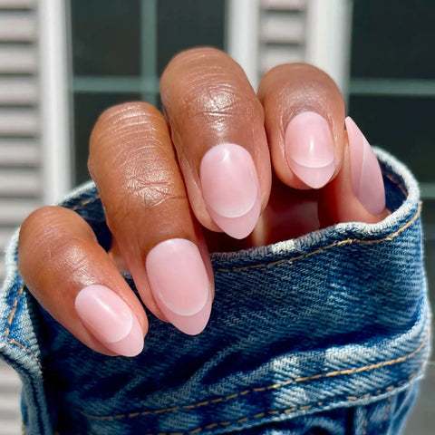 Subtle Blush French - Press On | Medium | Almond