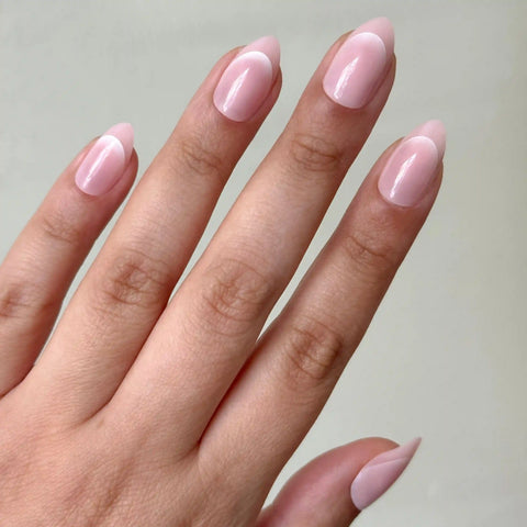 Subtle Blush French - Press On | Medium | Almond