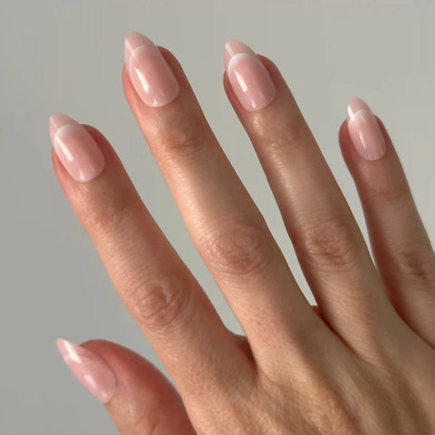 Subtle Blush French - Press On | Medium | Almond