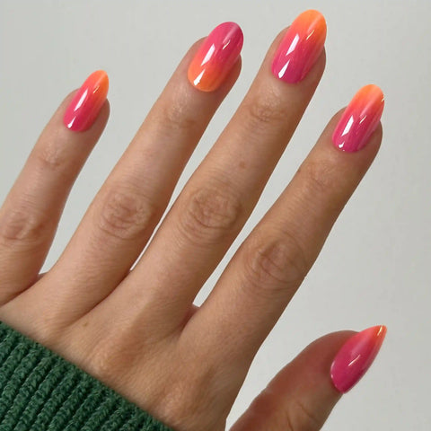 Sunset Blvd Chrome - Press On | Medium | Oval