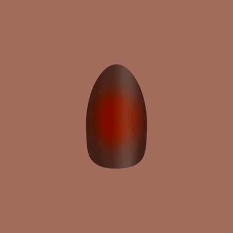 Subtle Chocolate Aura - Press-On | Medium | Almond