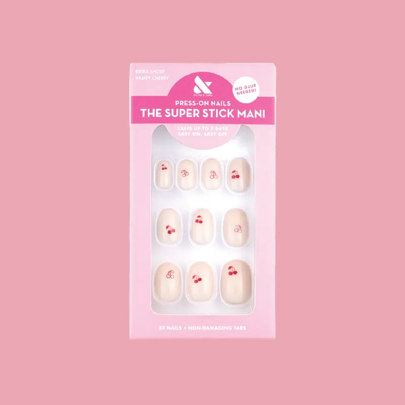 Vampy Cherry | Extra Short | Round - Tab Press-On