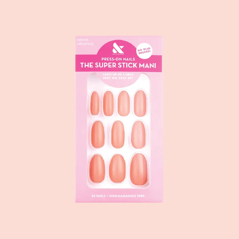 Creamsicle | Medium | Oval - Tab Press-On