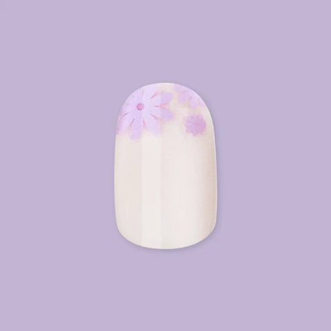 Floral Tip | Short | Round - Tab Press-On