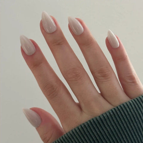 Neutral Iridescent Velvet - Press-On | Medium | Stiletto
