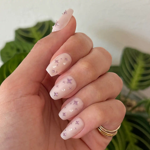 Puffy Sparkles & Pearls - Press-On | Medium | Coffin