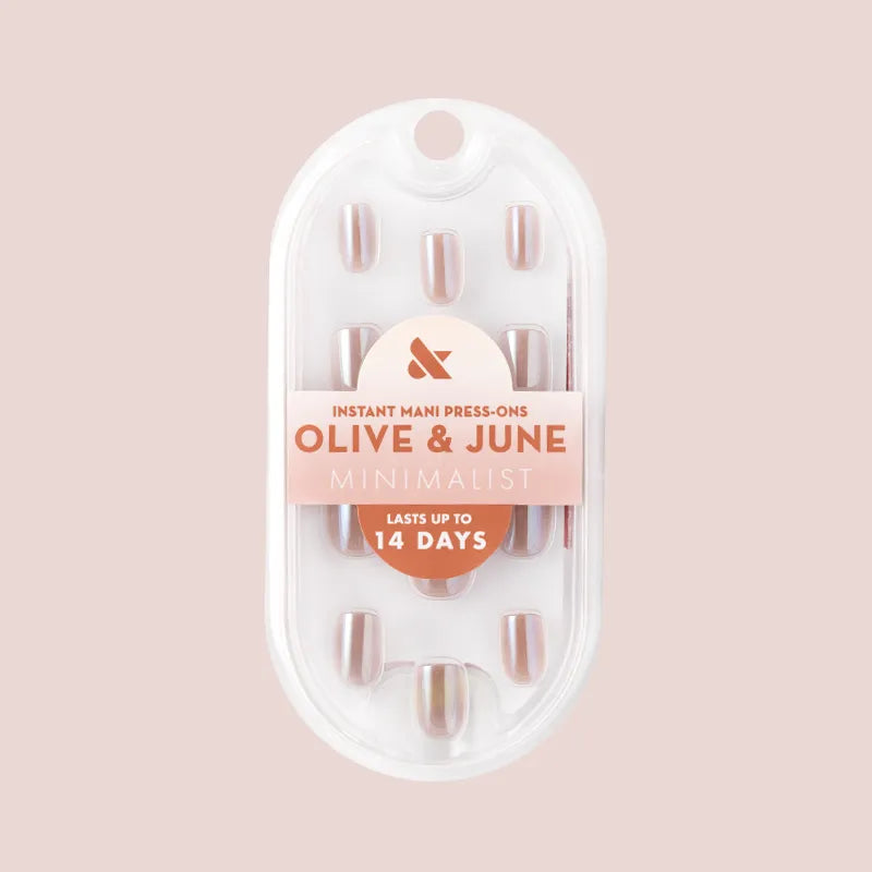 Taupe Jelly Chrome - Press-On | Extra Short | Squoval